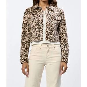 NEW DEAR JOHN DENIM diane novelty jacket in leopard safari